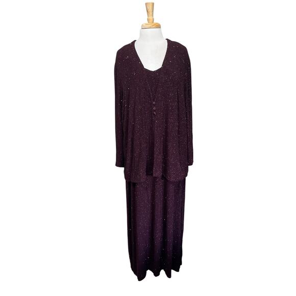 Michaelangelo Dress Women 26WP Glitter Maxi Evening Gown Jacket Fairy Whimsigoth - Picture 1 of 9